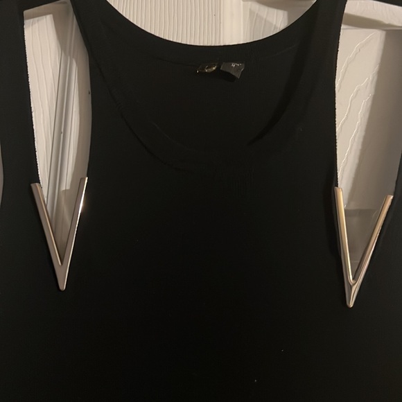 Guess Brand Black Bodycon Dress w/gold hardware in size M. - Picture 2 of 5